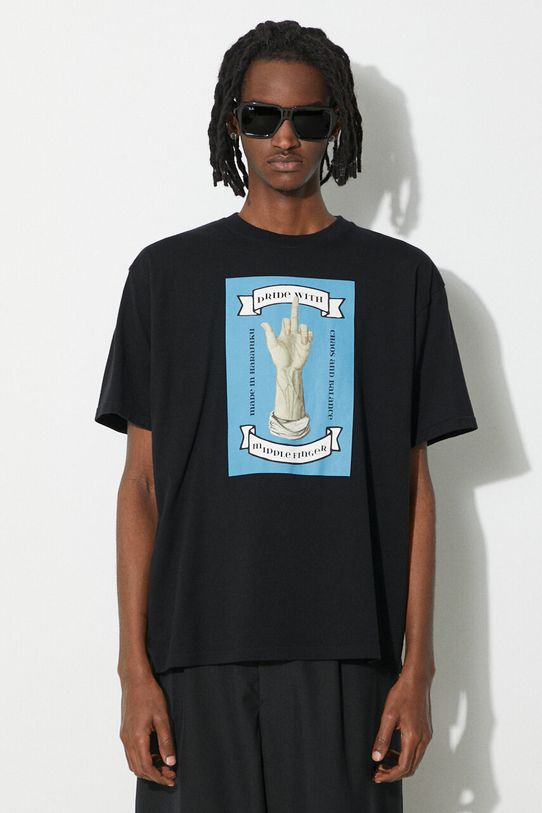 Undercover t-shirt bawełniany Tee nadruk czarny UC1D3810