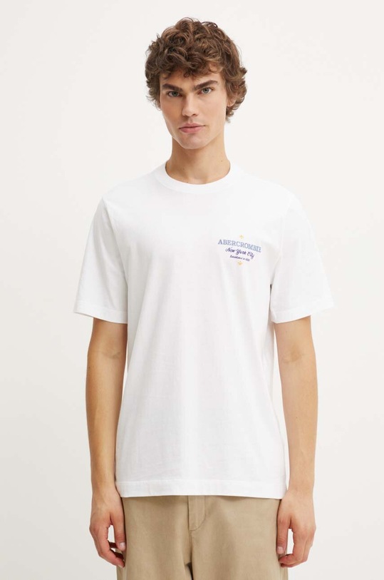 Abercrombie & Fitch t-shirt in cotone KI123.3317.100 bianco SS24