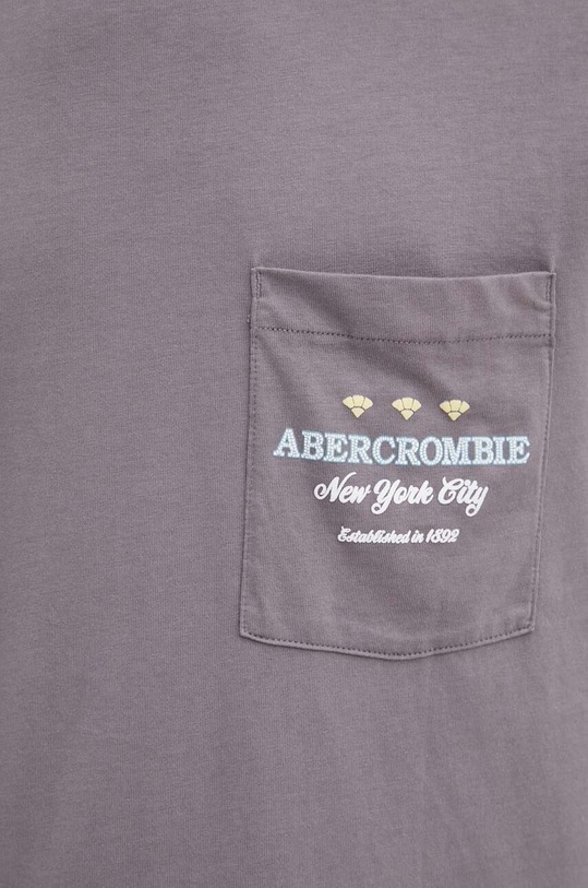 Bavlněné tričko Abercrombie & Fitch KI123.3317.910 šedá