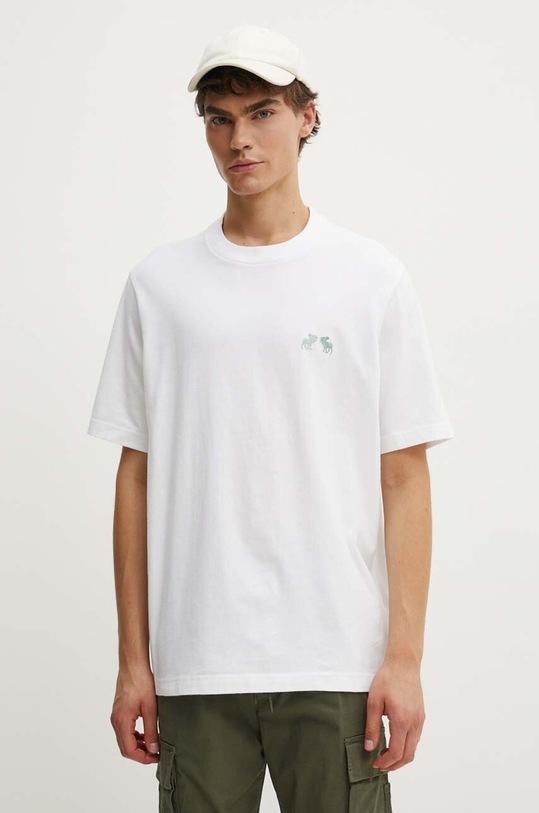 Abercrombie & Fitch tricou din bumbac uni alb KI124.4272.100