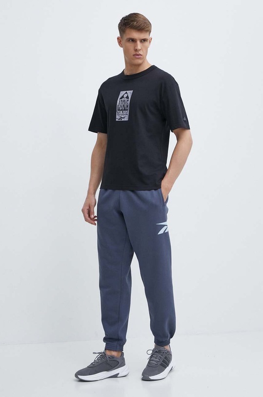 Reebok Classic t-shirt bawełniany Basketball 100075504 czarny SS24