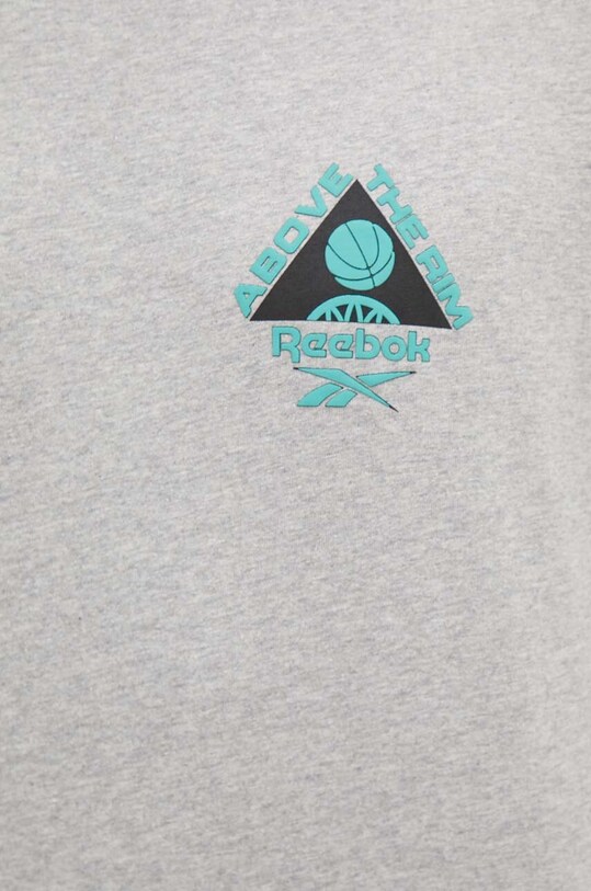 Хлопковая футболка Reebok Classic Basketball 100075810 серый