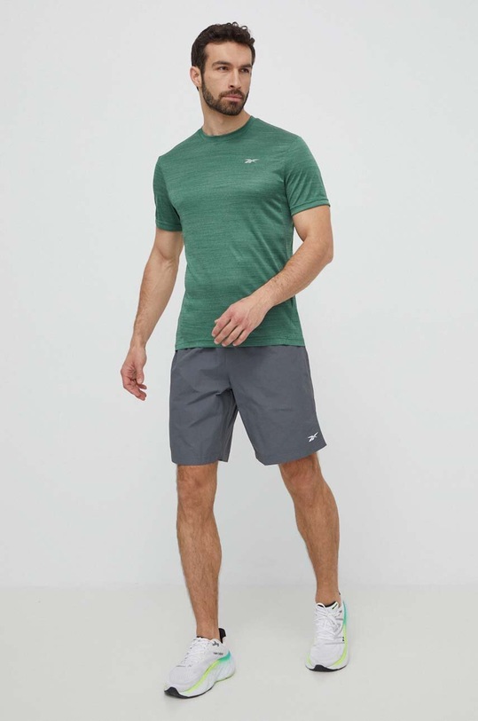 Reebok t-shirt treningowy Athlete 100075604 zielony SS24