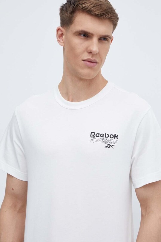 Одежда Хлопковая футболка Reebok Brand Proud 100076380 бежевый