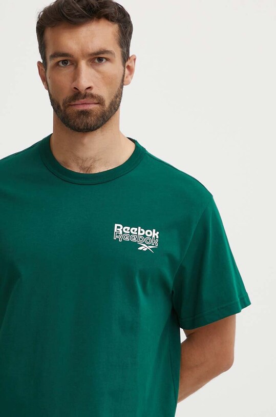 Reebok tricou din bumbac Brand Proud verde 100076384
