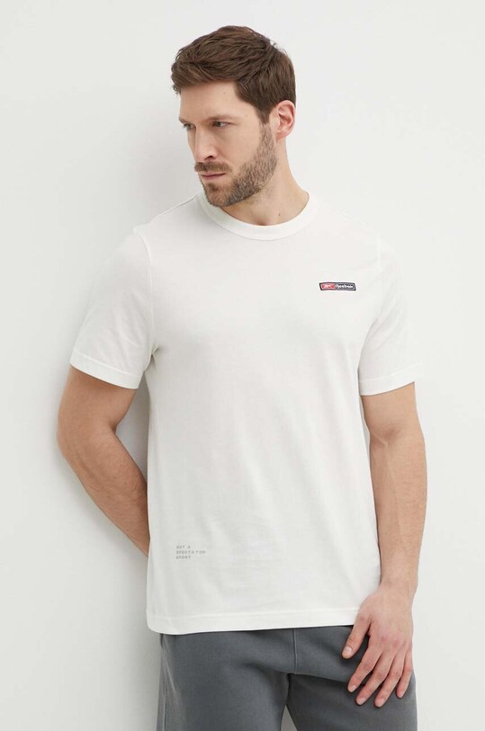Бавовняна футболка Reebok бежевий 100075313
