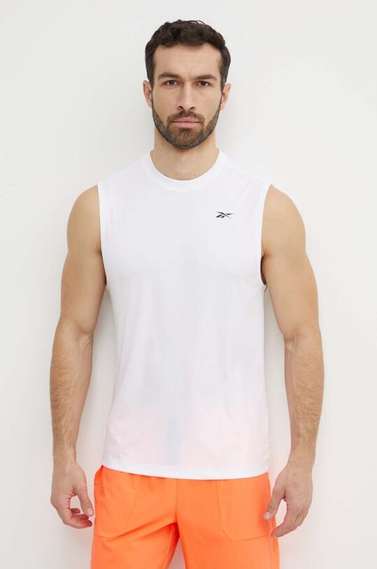 Reebok t-shirt treningowy Tech regular biały 100065569