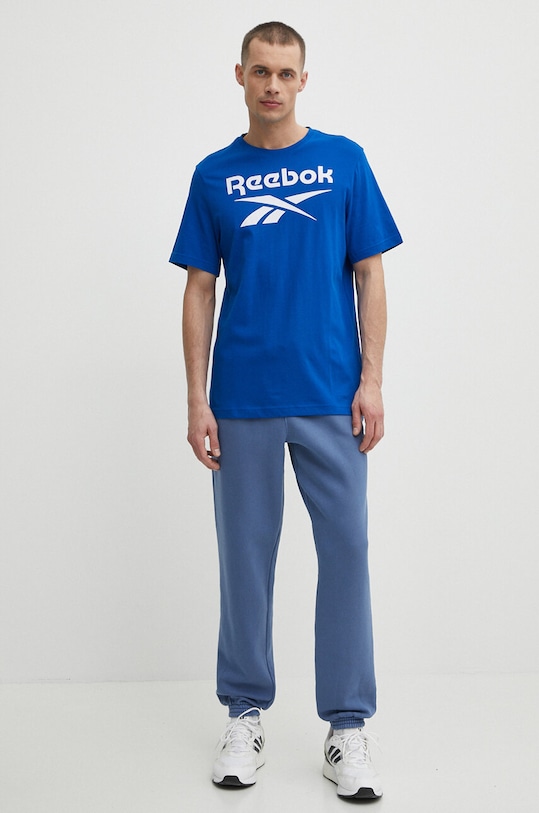 Reebok t-shirt bawełniany Identity 100071174 niebieski SS24