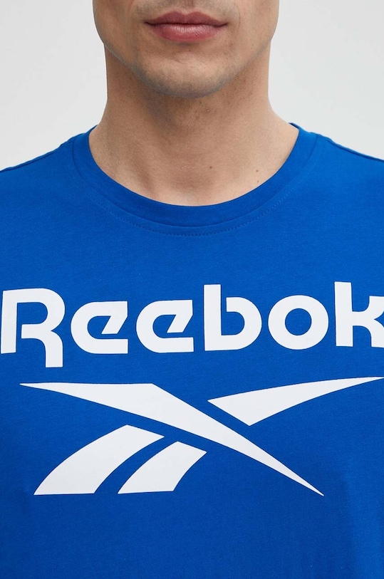 Reebok t-shirt bawełniany Identity 100071174 niebieski