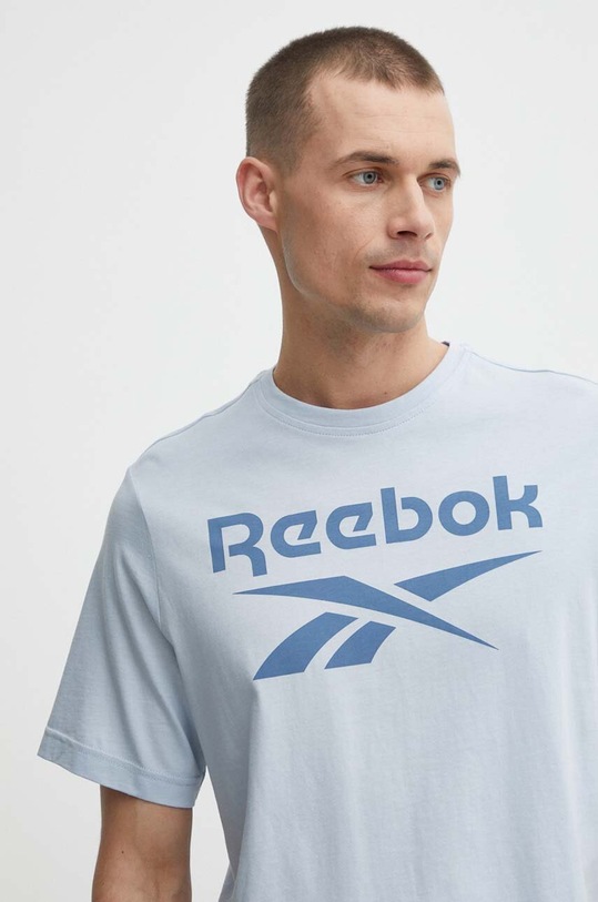 Odzież Reebok t-shirt bawełniany Identity 100076430 niebieski