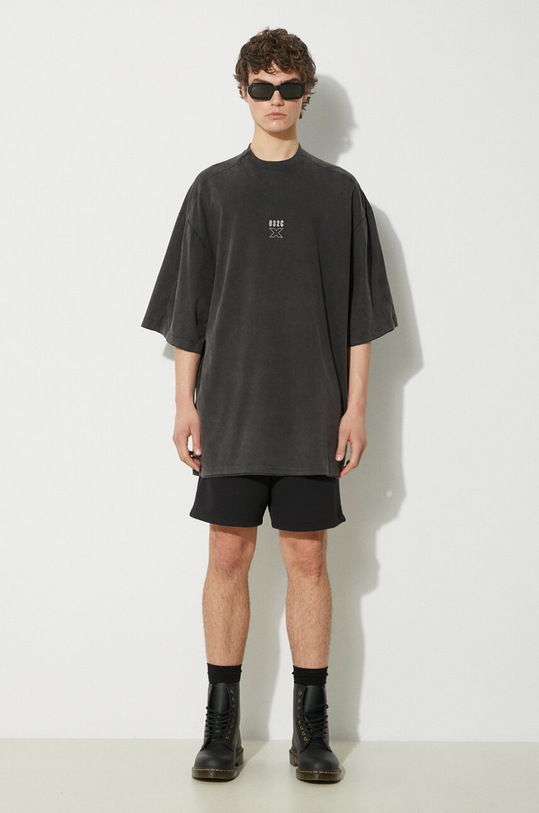 032C cotton t-shirt 'X' Layered T-Shirt SS24.C.1055 black SS24