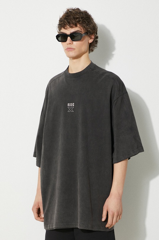 032C cotton t-shirt 'X' Layered T-Shirt black SS24.C.1055