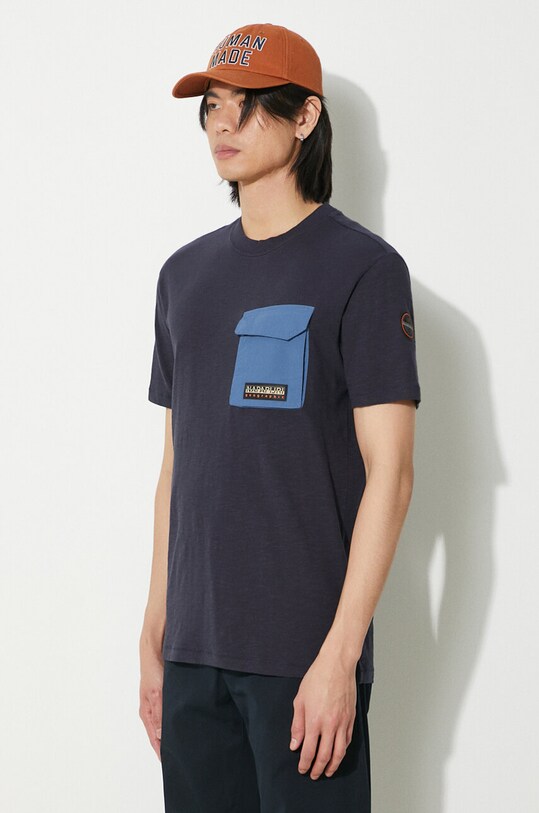Napapijri cotton t-shirt S-Tepees navy NP0A4HQJ1761