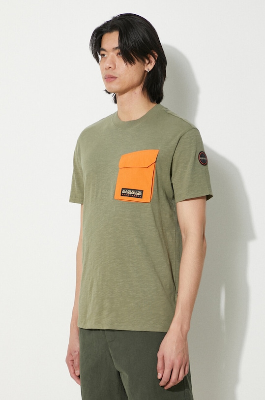 Napapijri t-shirt in cotone S-Tepees verde NP0A4HQJGAE1