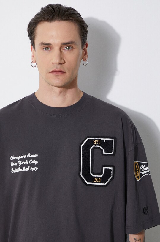Champion t-shirt bawełniany 220004 szary