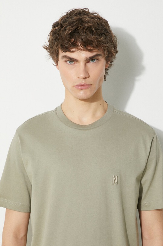 Norse Projects t-shirt in cotone Johannes Organic N Logo N01.0643.2053 beige