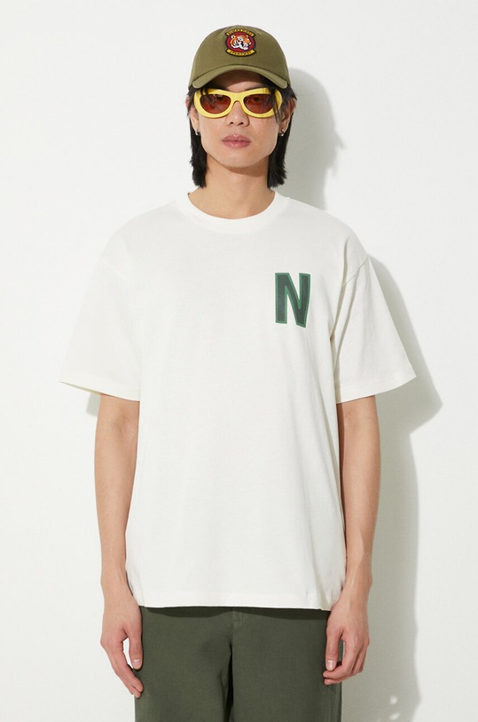 Хлопковая футболка Norse Projects Simon Loose Organic печать бежевый N01.0659.0957