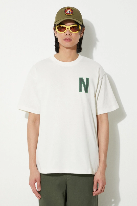 Бавовняна футболка Norse Projects Simon Loose Organic бавовна бежевий N01.0659.0957