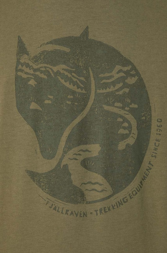 Fjallraven cotton t-shirt Arctic Fox T-shirt M green F87220.625