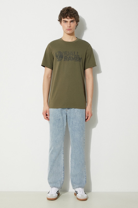 Tričko Fjallraven Lush Logo T-shirt M F12600219.625 zelená SS25