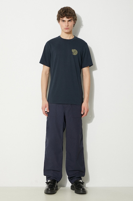 Tričko Fjallraven Walk With Nature T-shirt M F12600216.555 tmavomodrá SS25