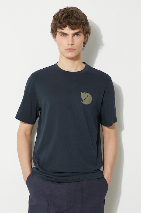 Oblečenie Tričko Fjallraven Walk With Nature T-shirt M F12600216.555 tmavomodrá