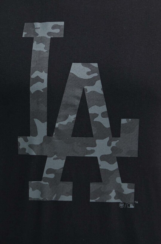 Bavlněné tričko 47 brand MLB Los Angeles Dodgers BB012TEMECH608510JK černá