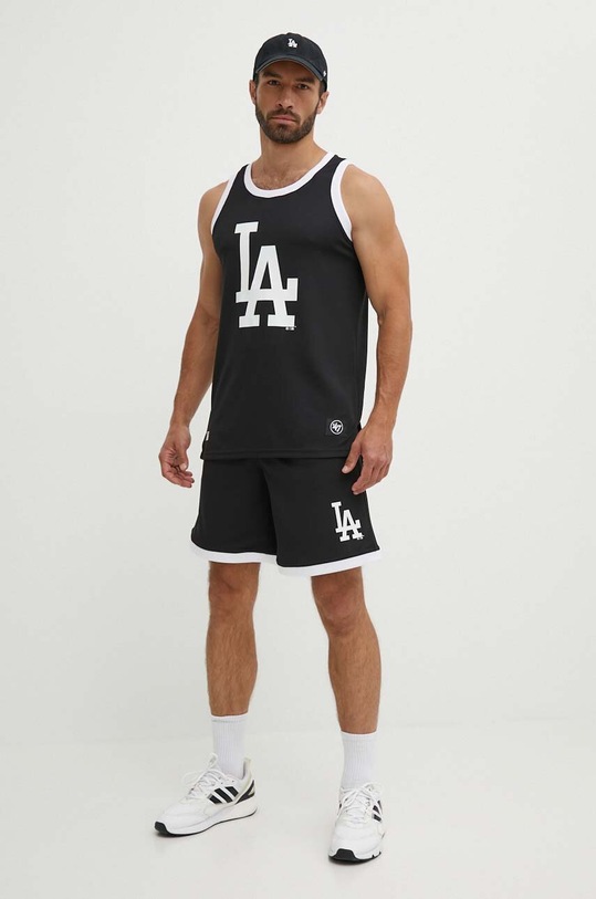 47 brand t-shirt MLB Los Angeles Dodgers BB012PMFKXZ609483JK fekete SS24