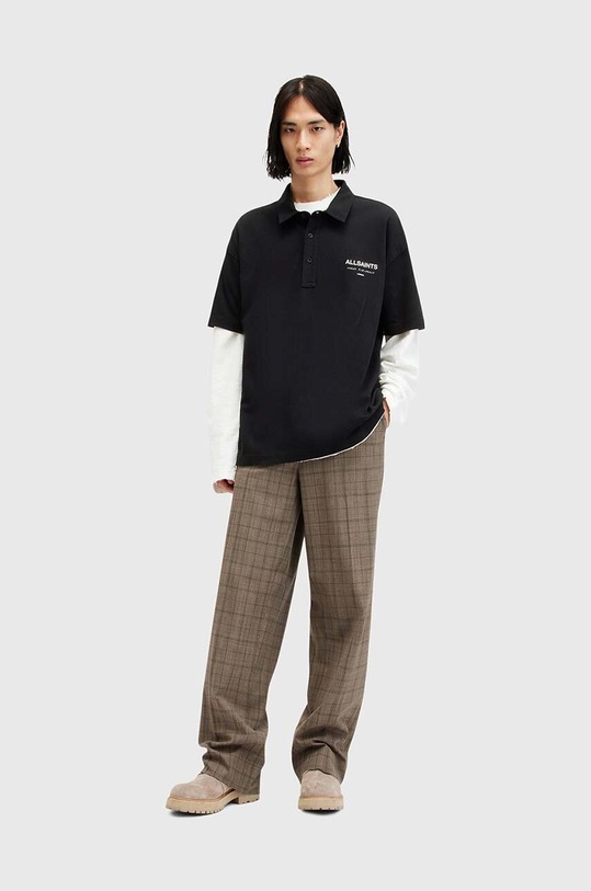 Хлопковое поло AllSaints UNDERGROUND SS POLO M047PA