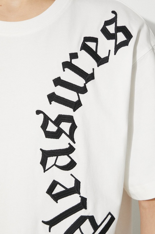 Памучна тениска PLEASURES Harness Heavyweight T-Shirt P24SP010.WHITE бял