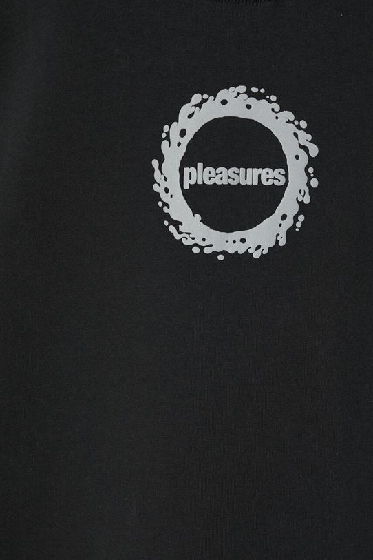 PLEASURES cotton t-shirt Twirl Henley P24SP022.BLACK