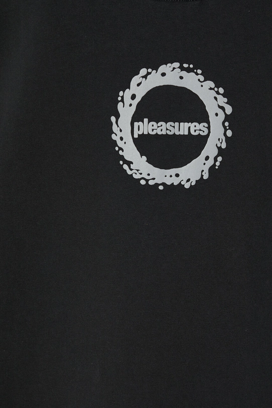 PLEASURES t-shirt in cotone Twirl Henley P24SP022.BLACK