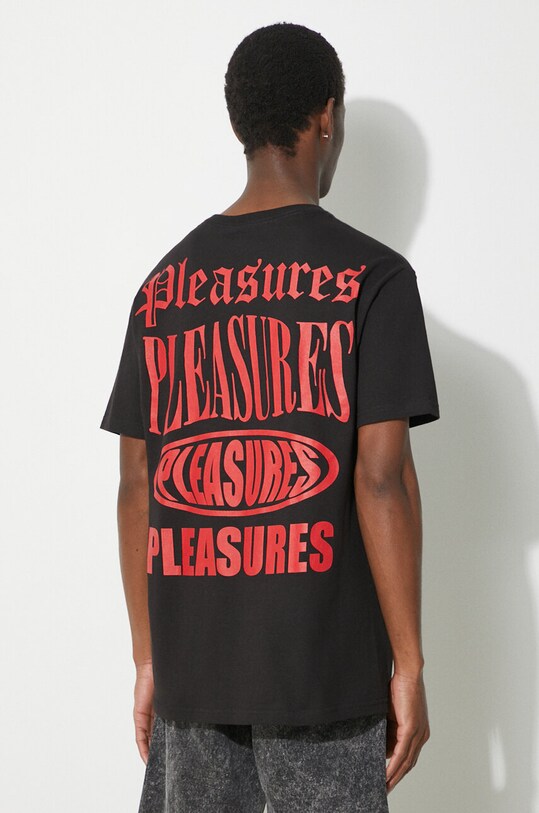PLEASURES cotton t-shirt Stack T-Shirt