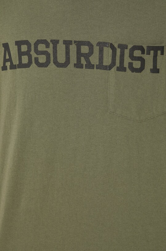 Памучна тениска Engineered Garments Printed Cross Crew Neck T-shirt зелен OR424.NP121