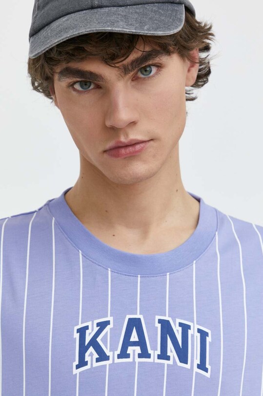 Karl Kani t-shirt bawełniany fioletowy 6069097