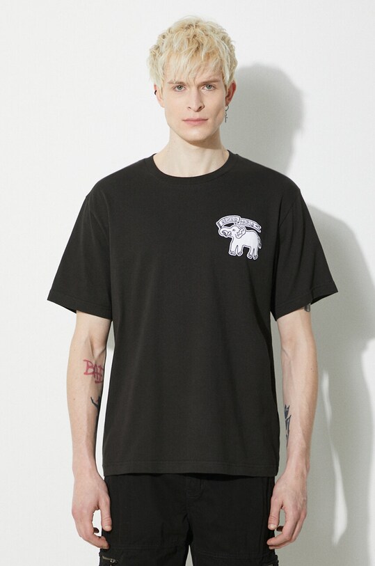 Памучна тениска Kenzo Elephant Flag Classic T-Shirt черен FE55TS2724SG.99J