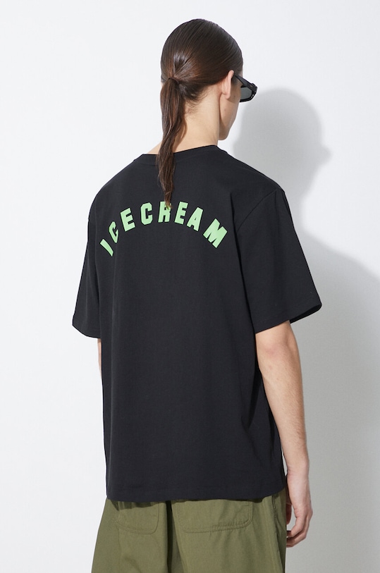 Îmbrăcăminte ICECREAM tricou din bumbac Team Eu Skate Cone IC24132 negru