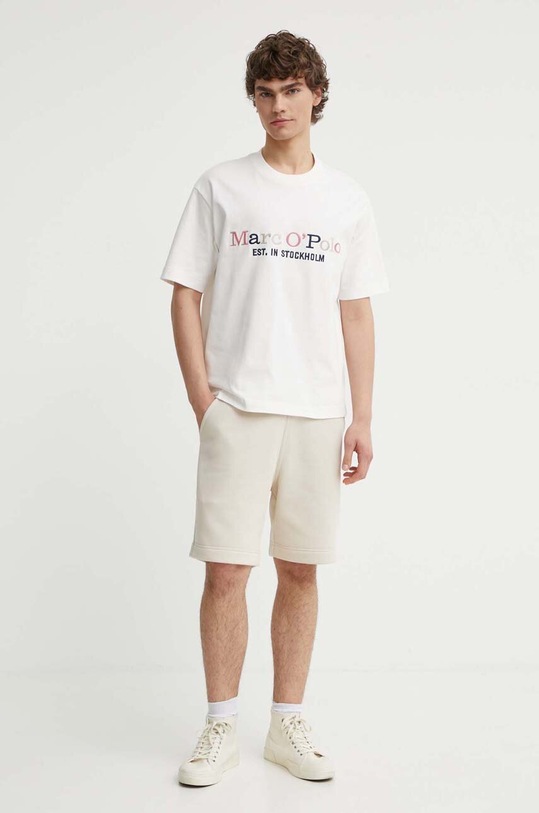 Marc O'Polo t-shirt bawełniany 424208351304 biały SS24