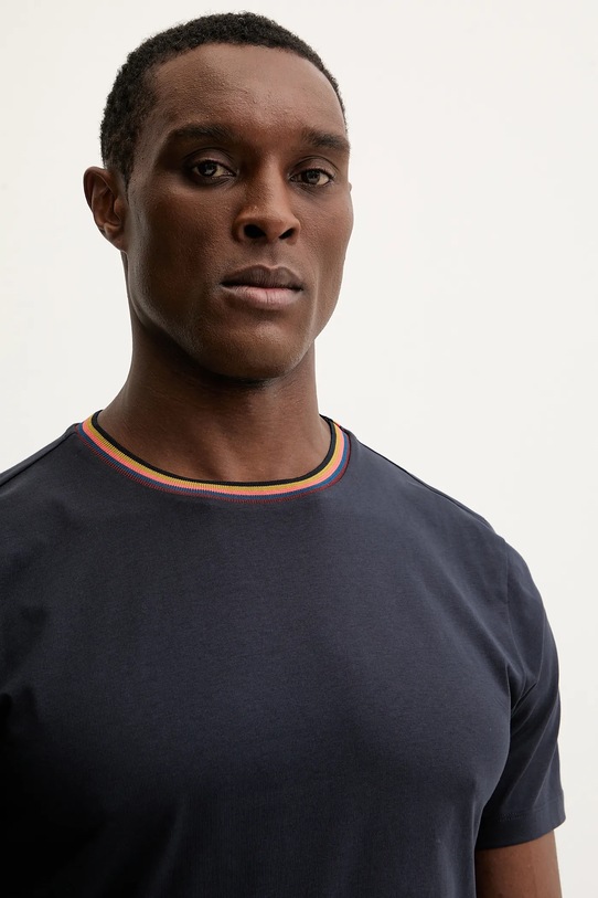 Bavlněné tričko Paul Smith námořnická modř M1R.697PS.H00084