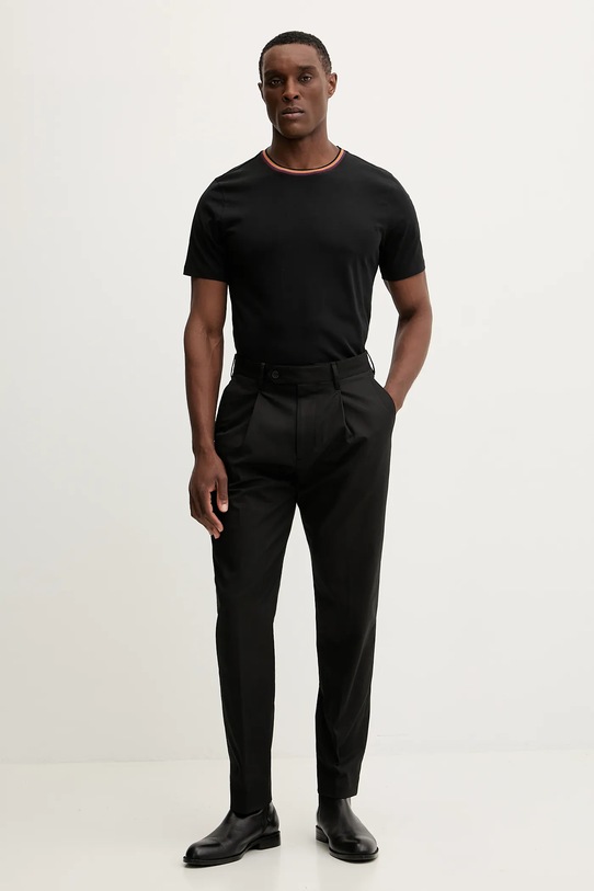 Bavlnené tričko Paul Smith M1R.697PS.H00084 čierna SS25