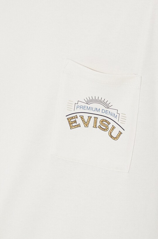 Бавовняна футболка Evisu Kamon hotfix Tee 2ESHTM4TS7079