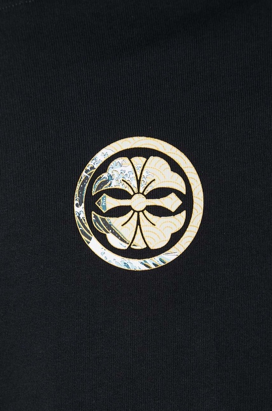 Evisu cotton t-shirt Kamon Print + Wave Daicock Print black 2ESHTM4TS7067