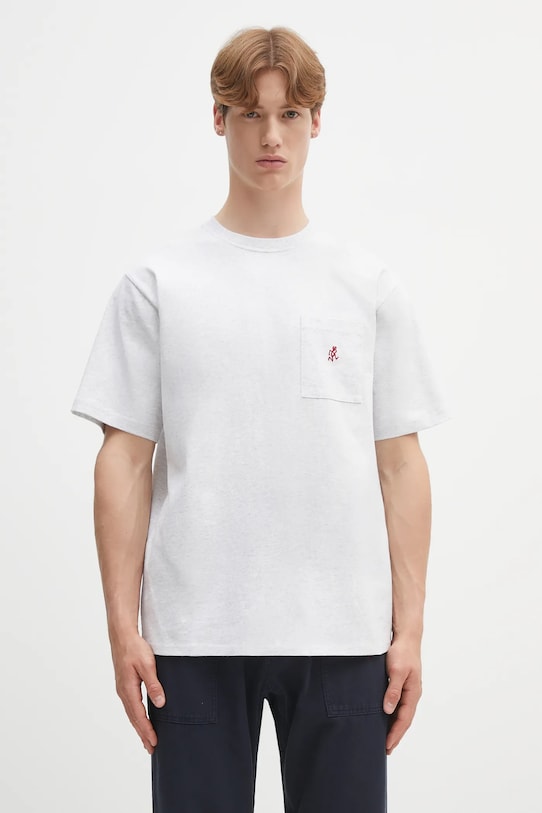 Хлопковая футболка Gramicci One Point хлопок серый G304.OGJ