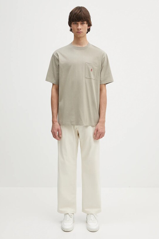 Βαμβακερό μπλουζάκι Gramicci One Point G304.OGJ πράσινο