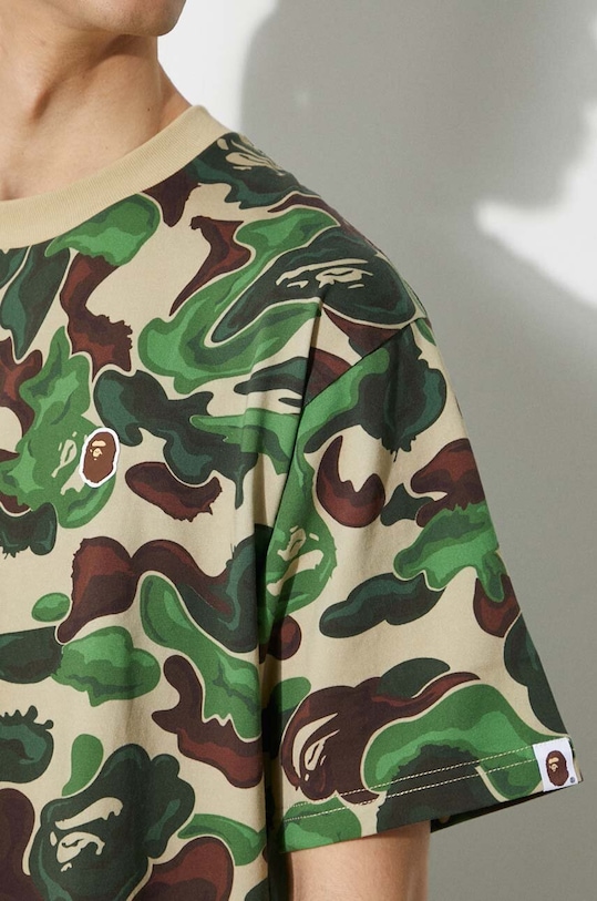 Odjeća Pamučna majica A Bathing Ape Bape Art Camo Ape Head One Point Tee 1J80109057 zelena
