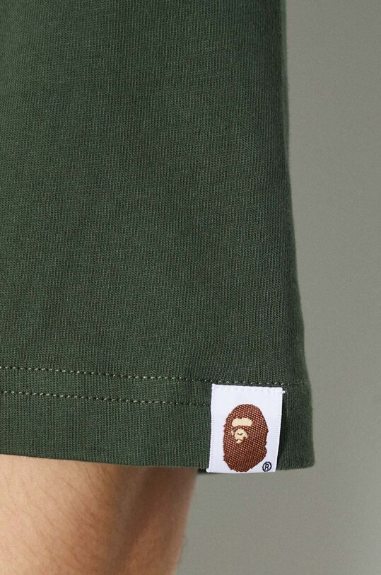 Ρούχα Βαμβακερό μπλουζάκι A Bathing Ape Bape Wgm Tee 1J80109062 πράσινο
