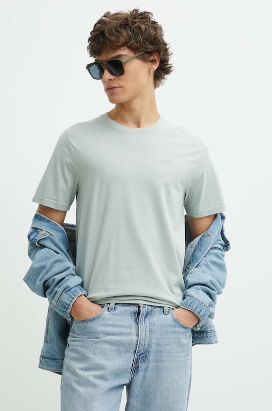 Hollister Co. t-shirt bawełniany bawełna szary KI324.4088.210