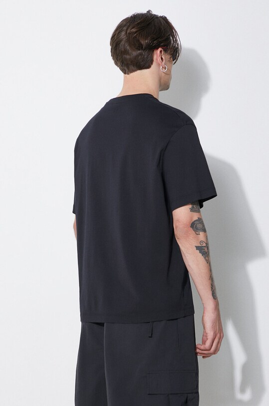 Одяг Бавовняна футболка Neil Barrett Slim Dropped Shoulder Pierced Nipple MY70144A.Y518.001N чорний