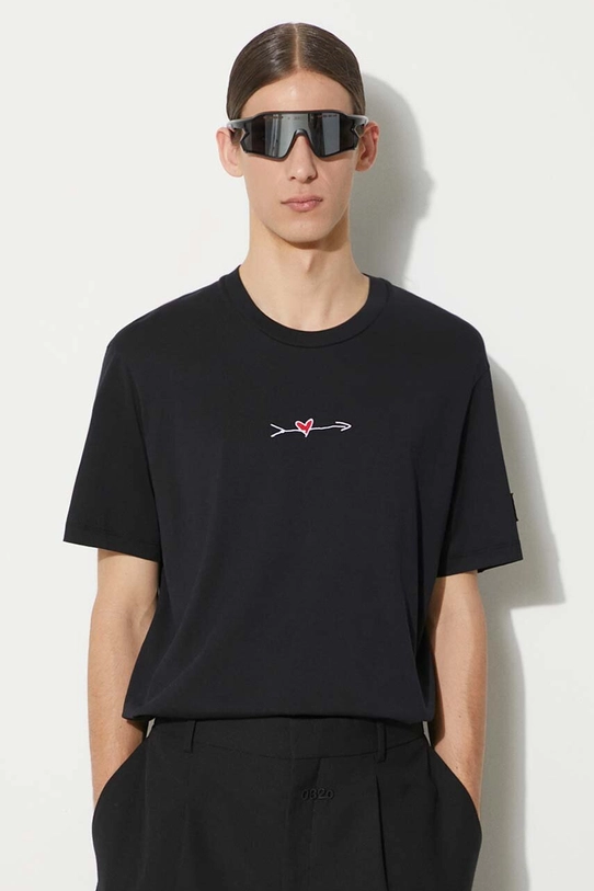 Neil Barrett t-shirt in cotone Slim Cupid slim nero MY70198A.Y525.495N