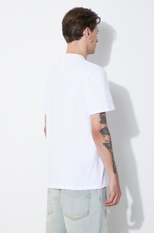 Clothing Neil Barrett cotton t-shirt Slim Double Bolt MY70218R.Y523.100N white